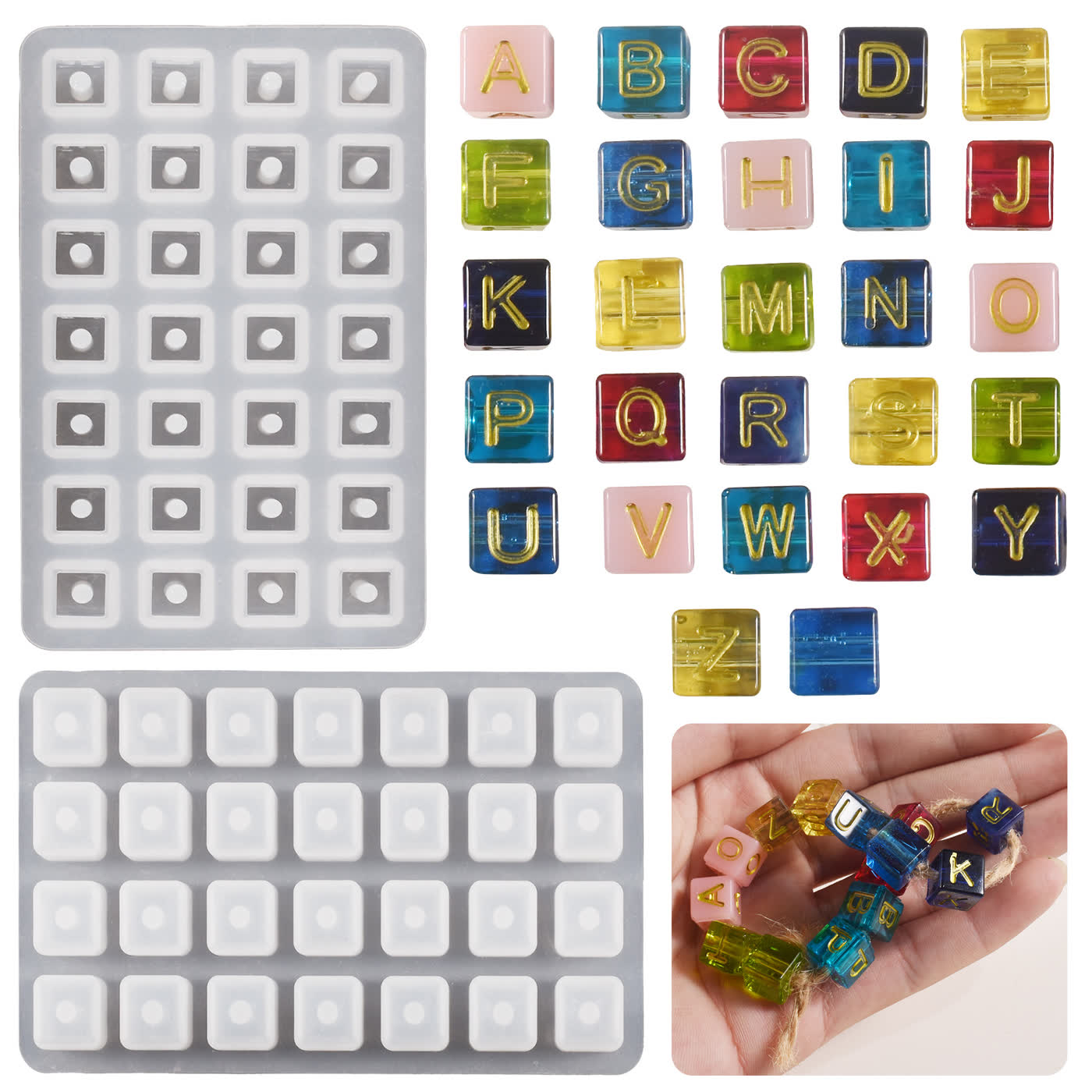 Alphabet Beaded Gypsum Mold (WYD-230)