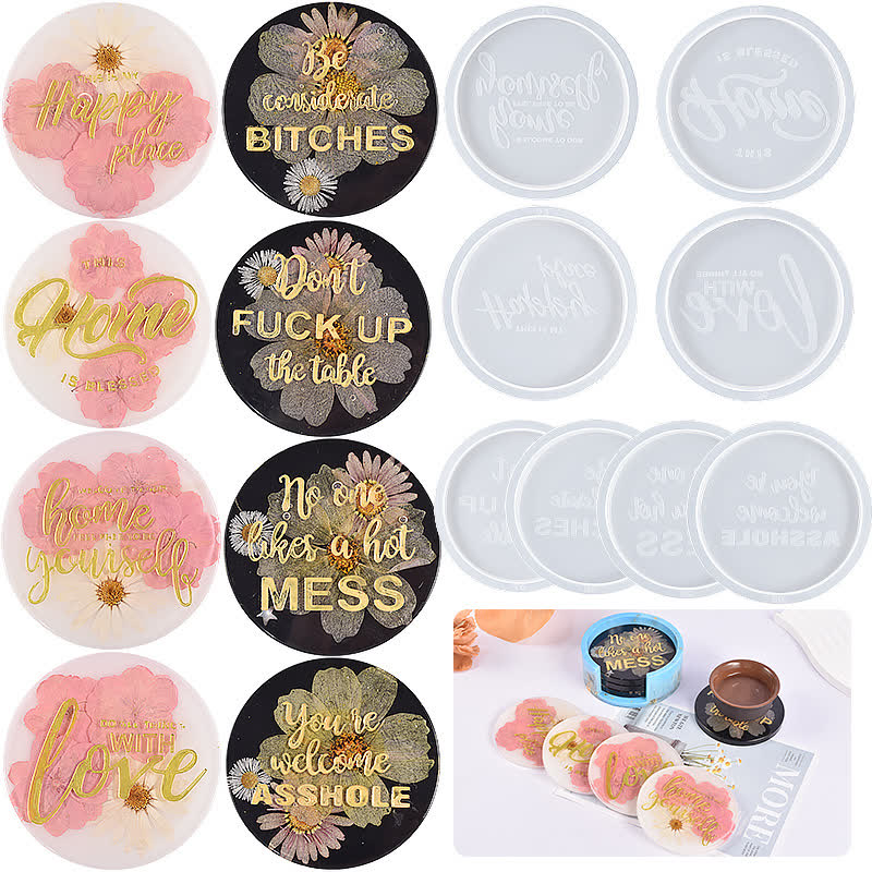 Alphabet Blessing Coaster Mold (WYD-670)