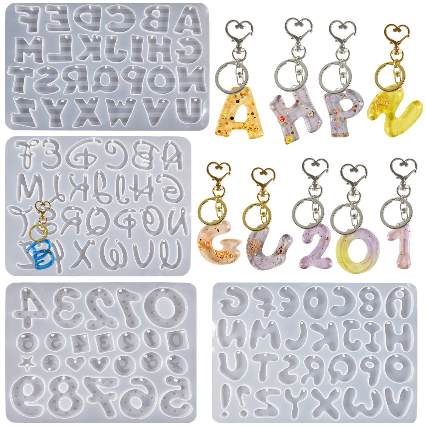 Alphabet Number Pendant Mold (WYD-380)