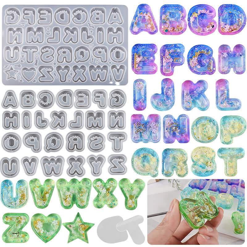 Alphabet Quicksand Pendant Mold (WYD-416)