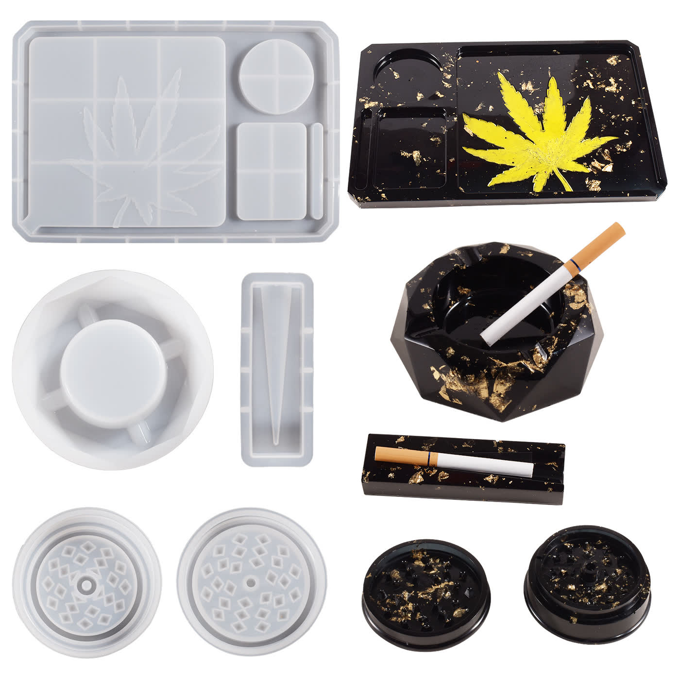 Ashtray Herb Grinder Gypsum Mold (WYD-267)