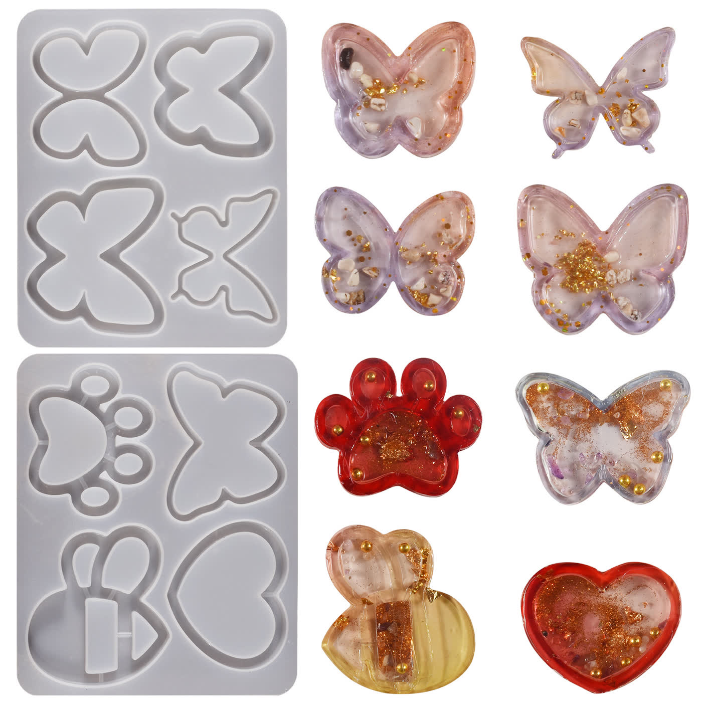 Butterfly Heart Pendant Mold (WYD-395)
