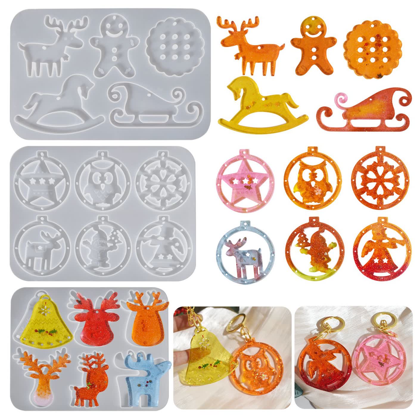 Christmas Reindeer Pendant Mold (WYD-440)