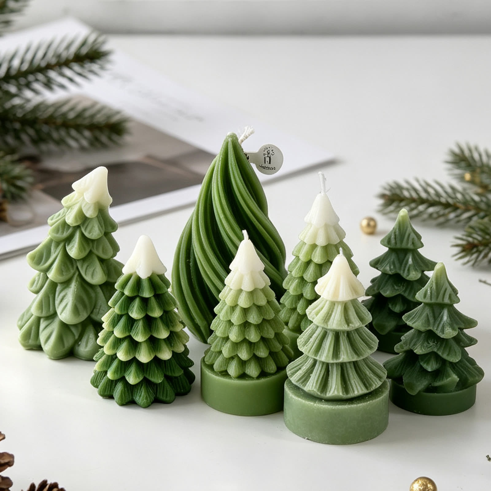 Christmas Tree Container Candle Candle Mold (WYD-092)