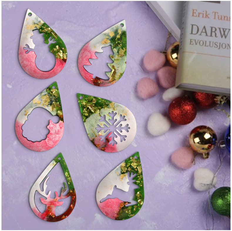 Christmas Tree Hanging Tag Resin Mold (WYD-354)