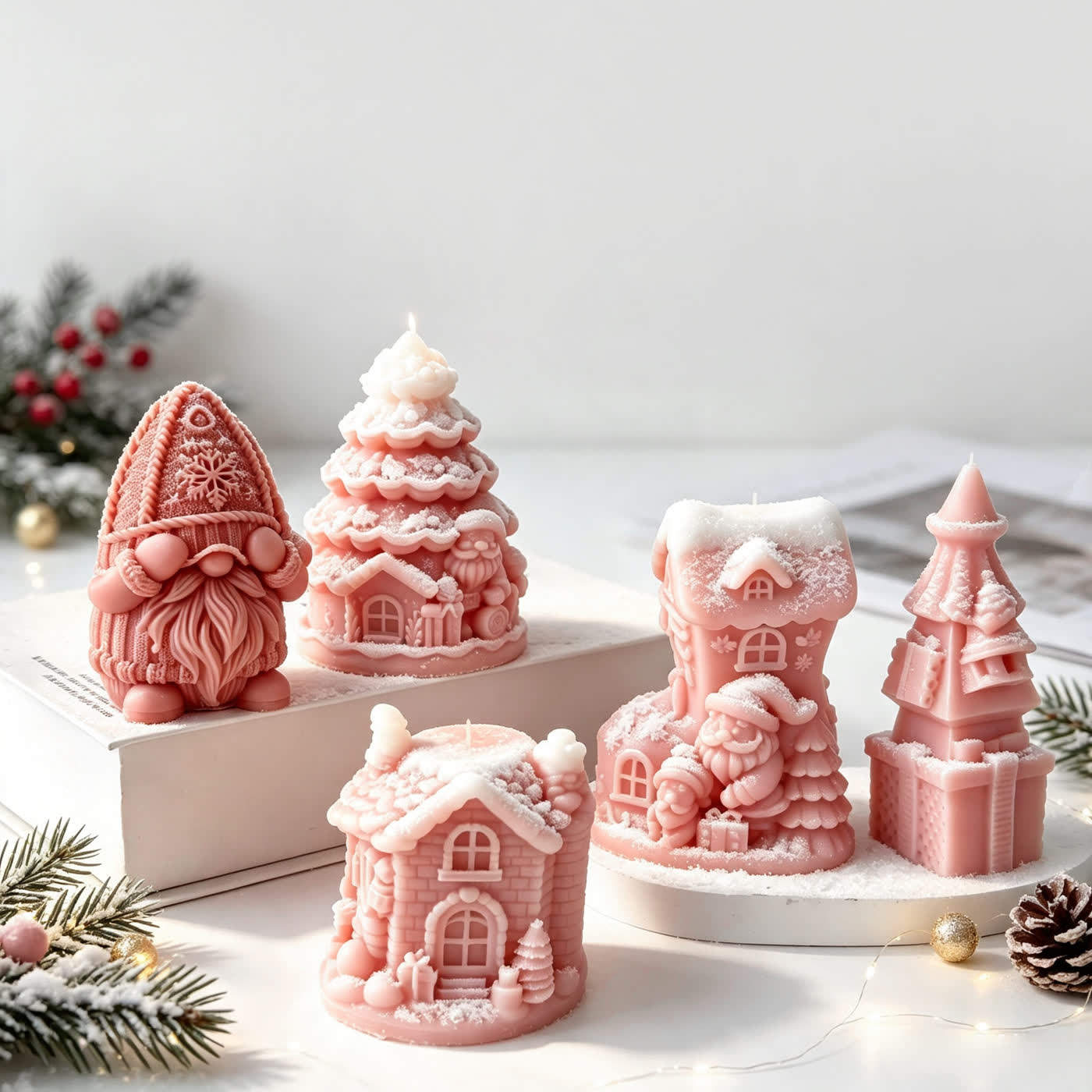 Christmas Tree Santa Candle Mold (WYD-021)
