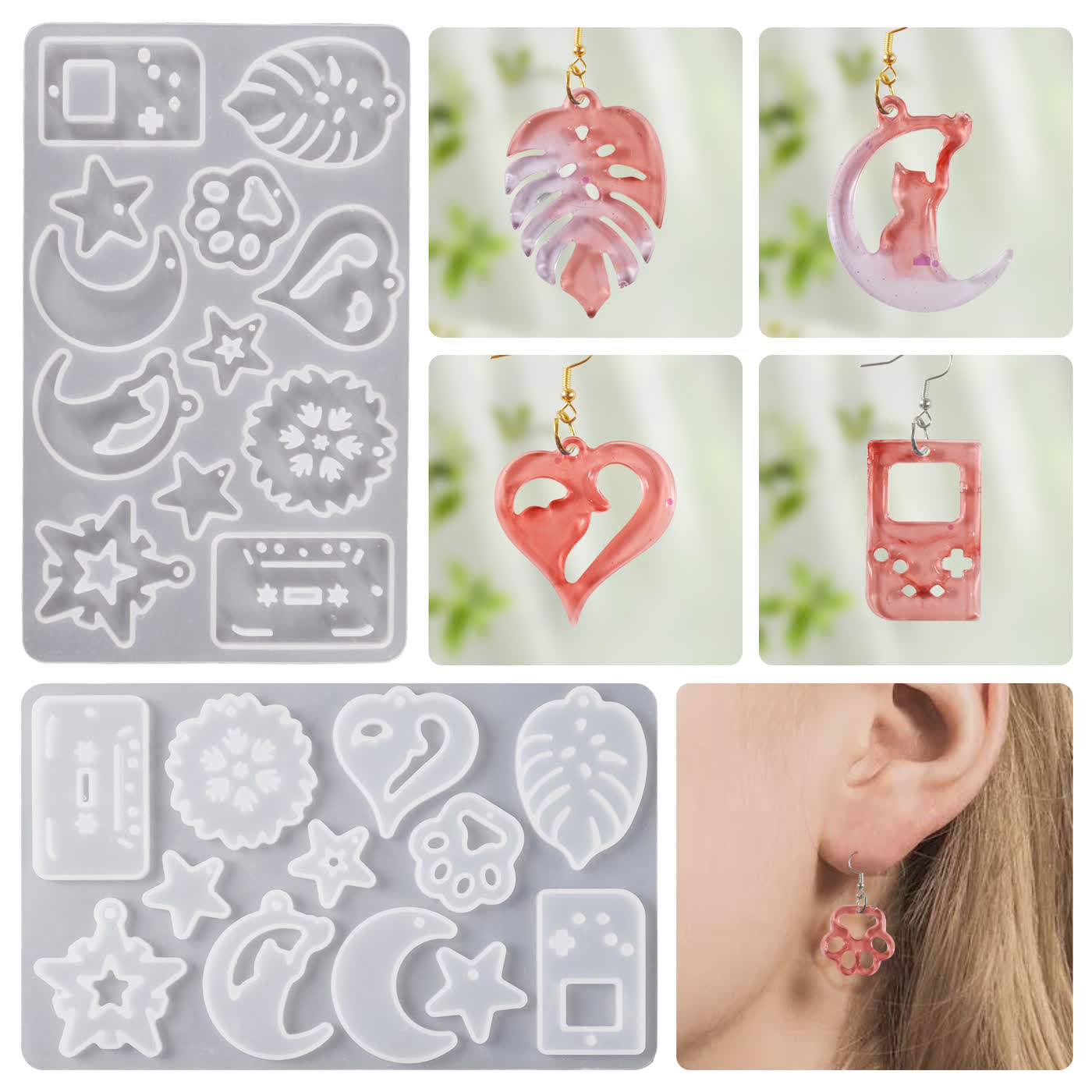 Earring Heart Pendant Mold (WYD-409)