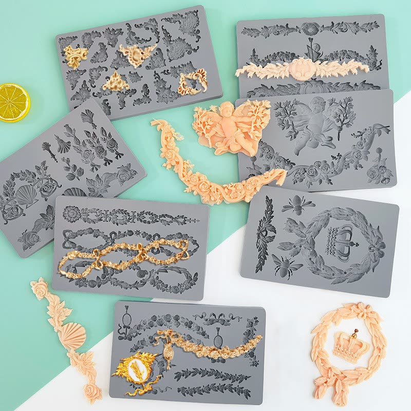 European Wreath Fondant Mold (WYD-556)