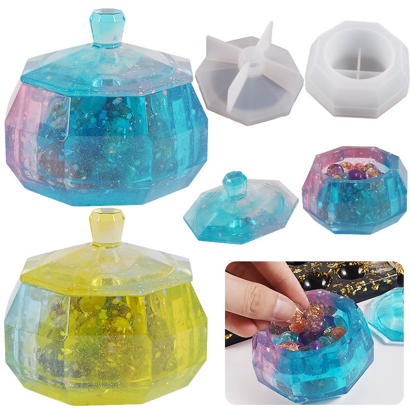 Faceted Epoxy Storage Box Mold (WYD-735)