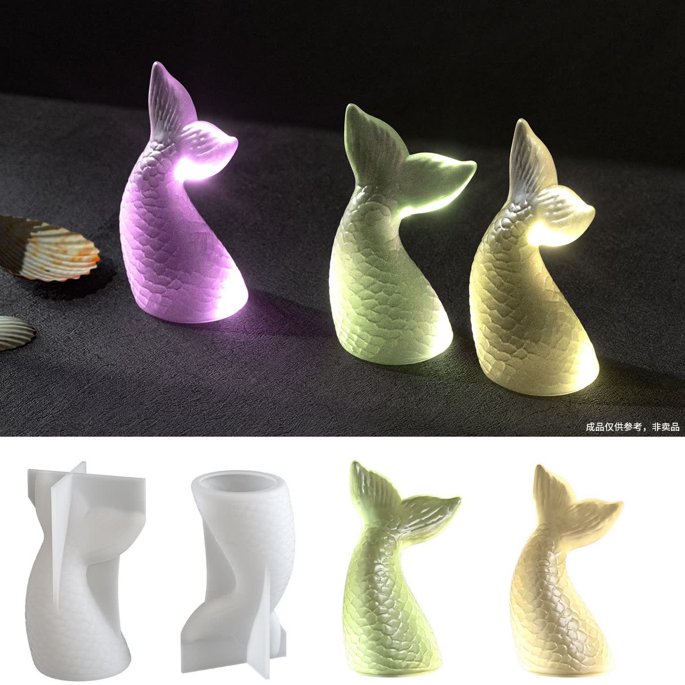 Fat Fishtail Mermaid Tail Resin Mold (WYD-300)