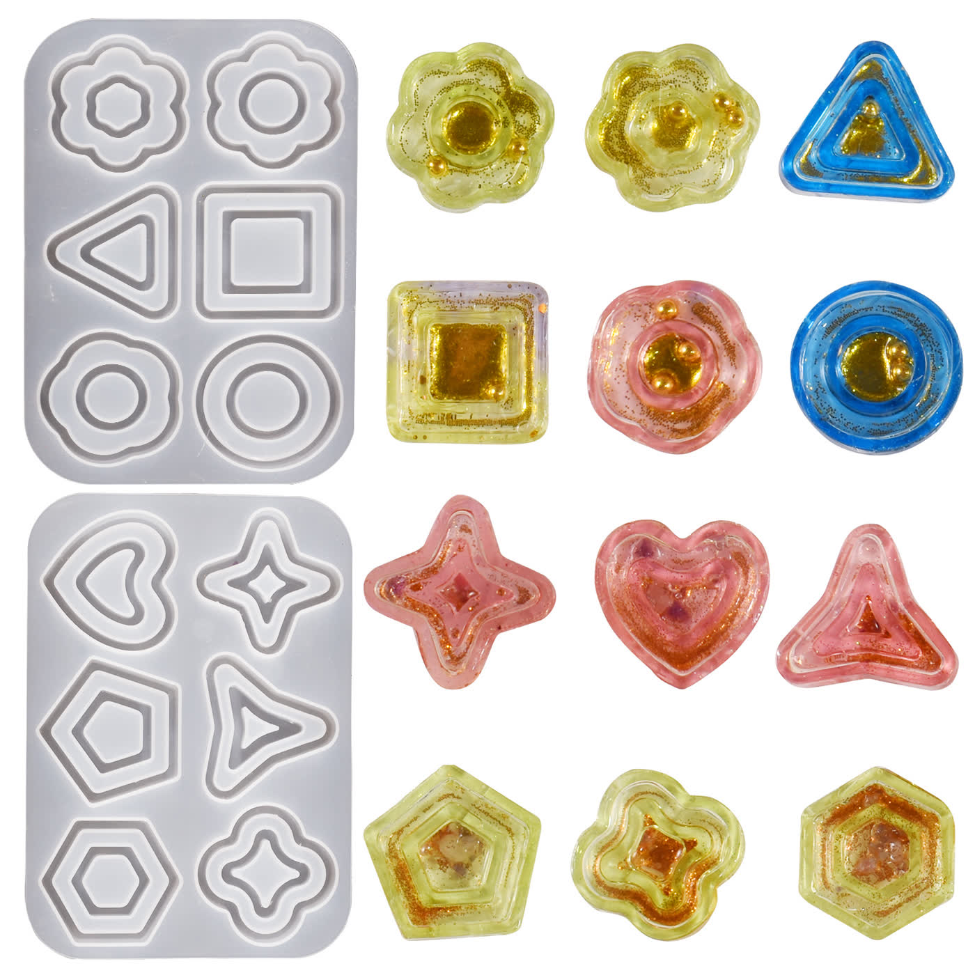Five Star Flower Pendant Mold (WYD-386)