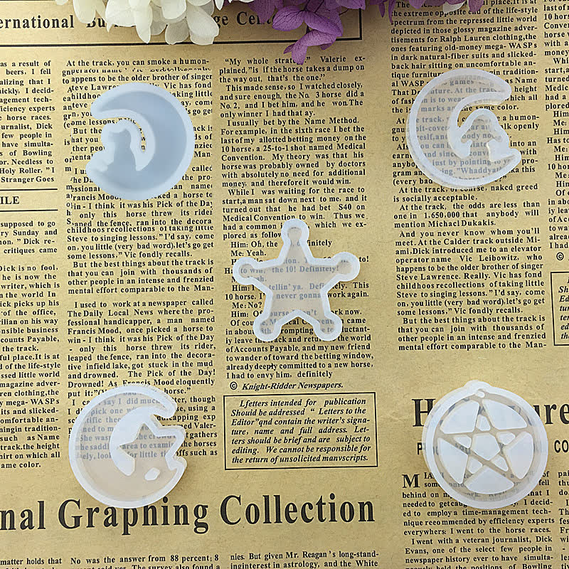 Five Star Large Circle Pendant Mold (WYD-407)