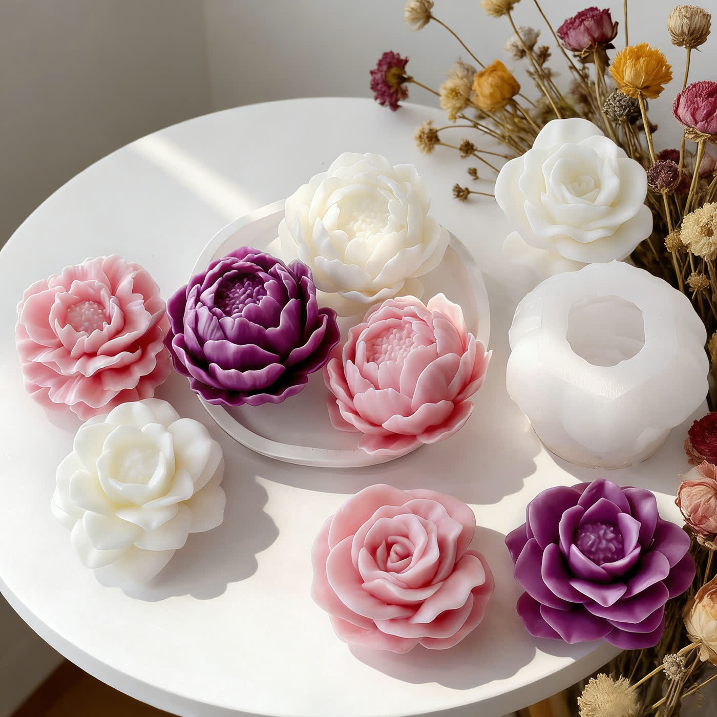 Flower Peony Candle Mold (WYD-055)