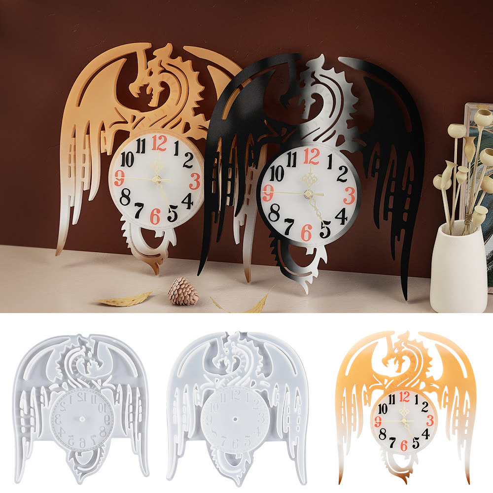 Flying Dragon Clock Arabic Numeral Resin Mold (WYD-319)