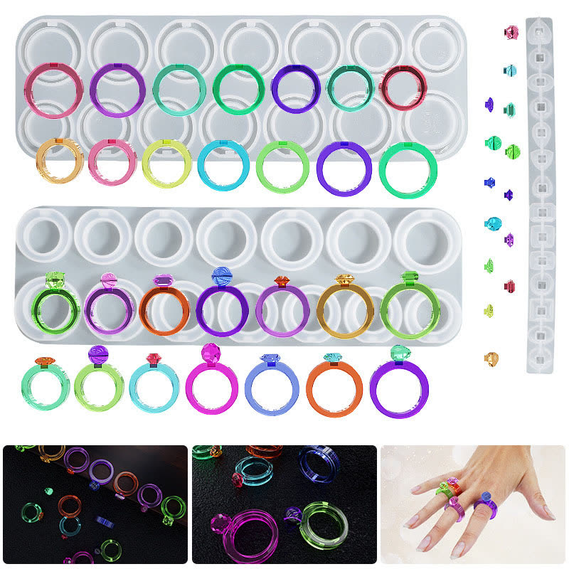 Gem Flat Face Ring Mold (WYD-768)