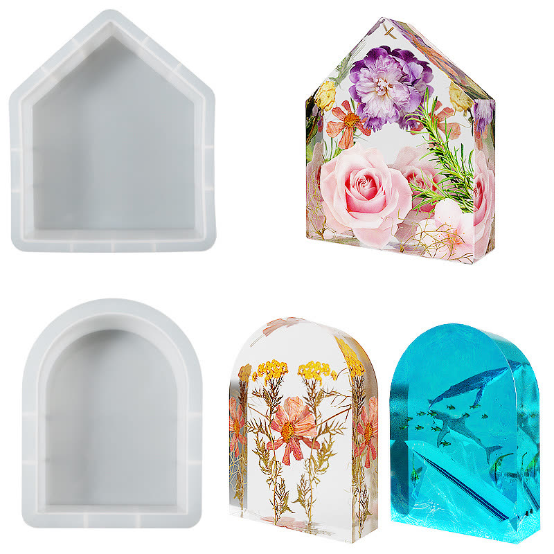 Geometric House Resin Mold (WYD-351)