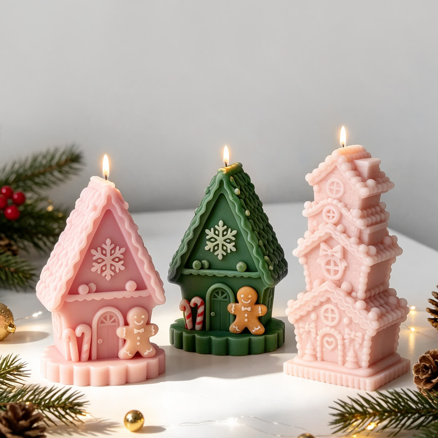 Gingerbread House Christmas Candle Mold (WYD-076)
