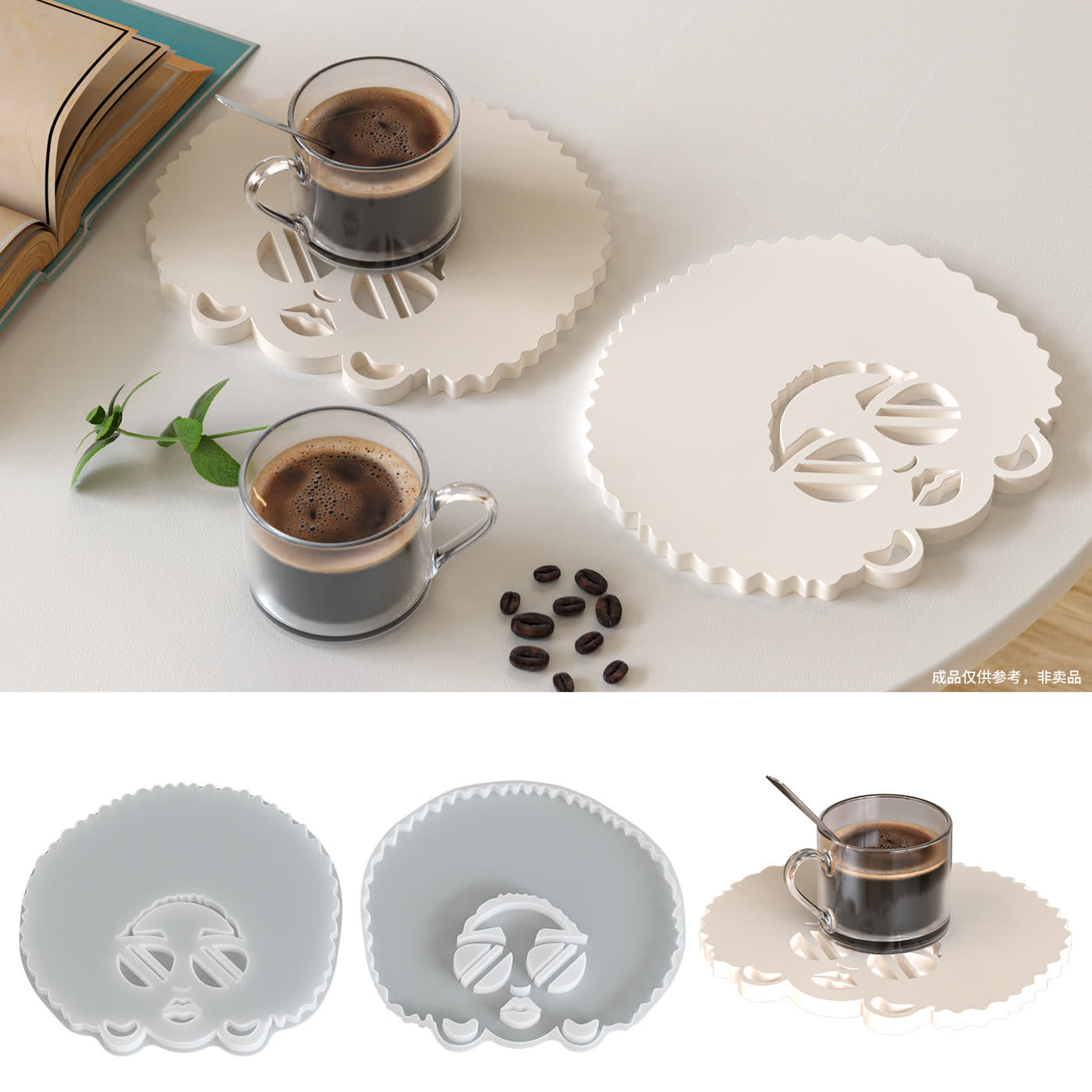 Glasses Girl Gypsum Mold (WYD-250)