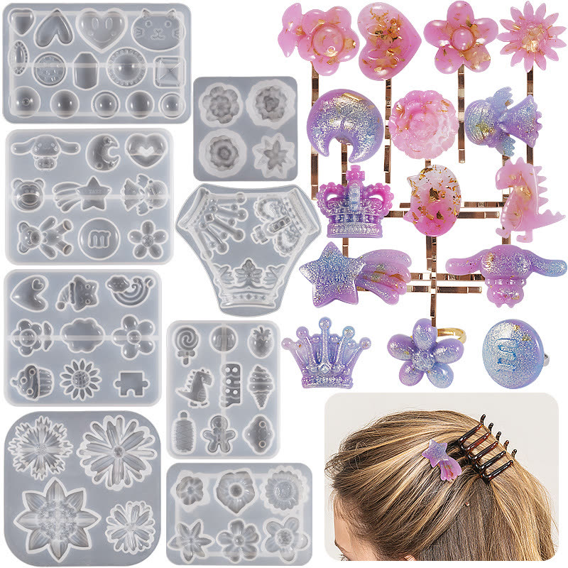Hair Clip Flower Ring Mold (WYD-765)