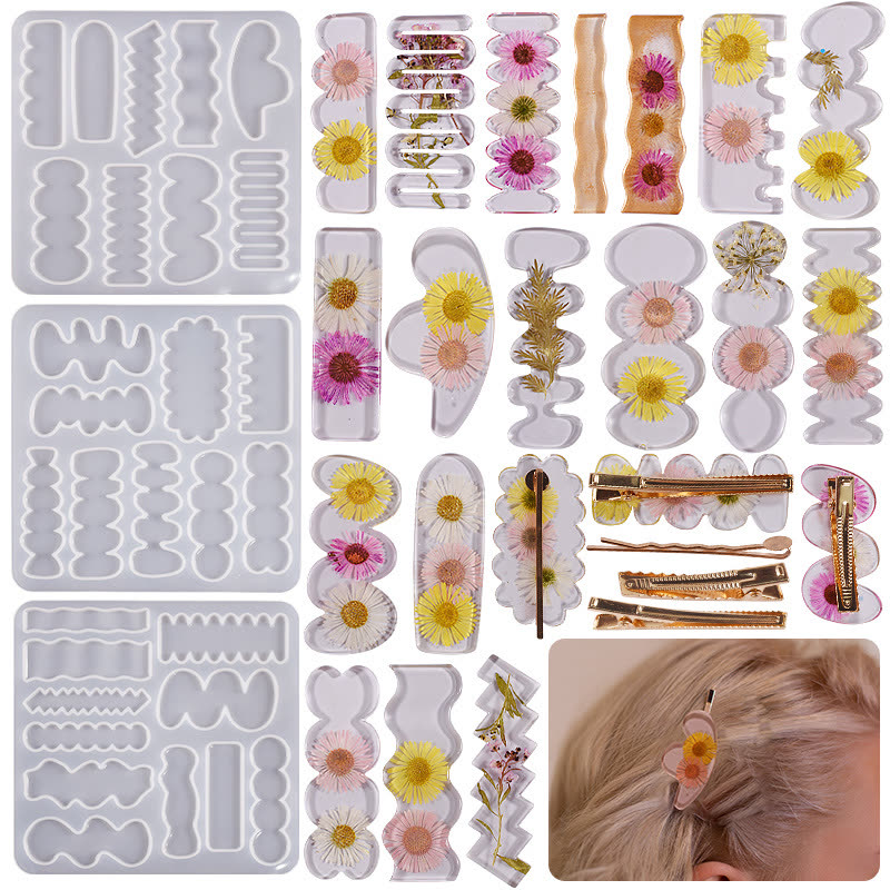 Hair Clip Irregular Resin Mold (WYD-331)