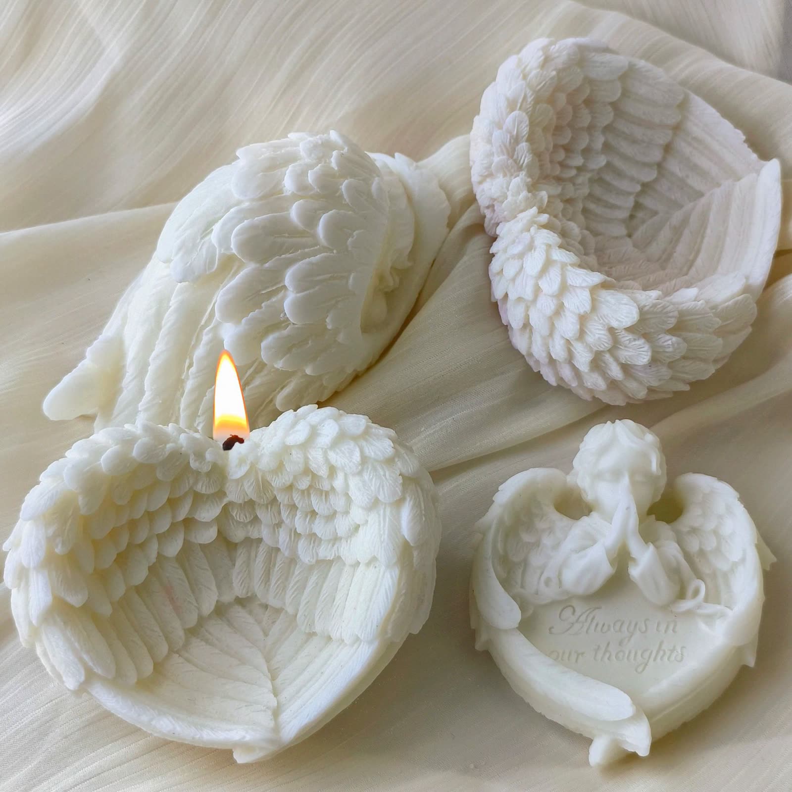 Heart Angel Wing Storage Box Mold (WYD-727)