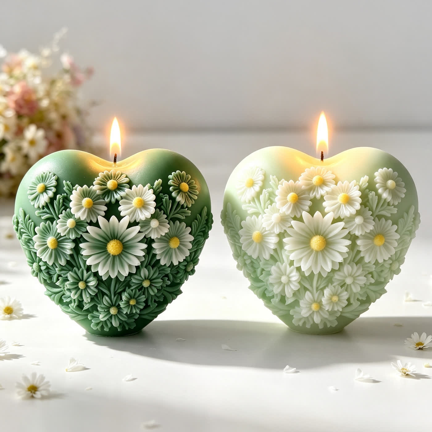 Heart Daisy Candle Mold (WYD-071)