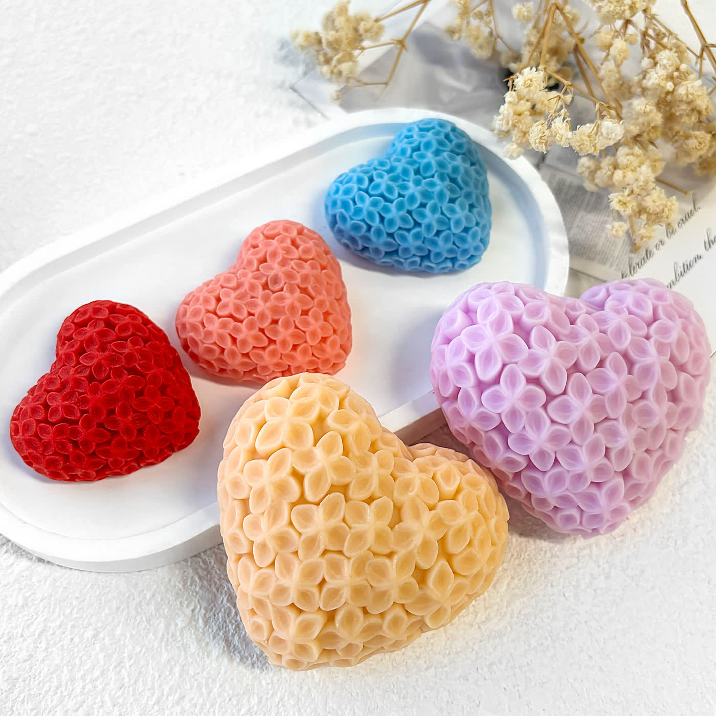 Heart Flower Candle Mold (WYD-118)