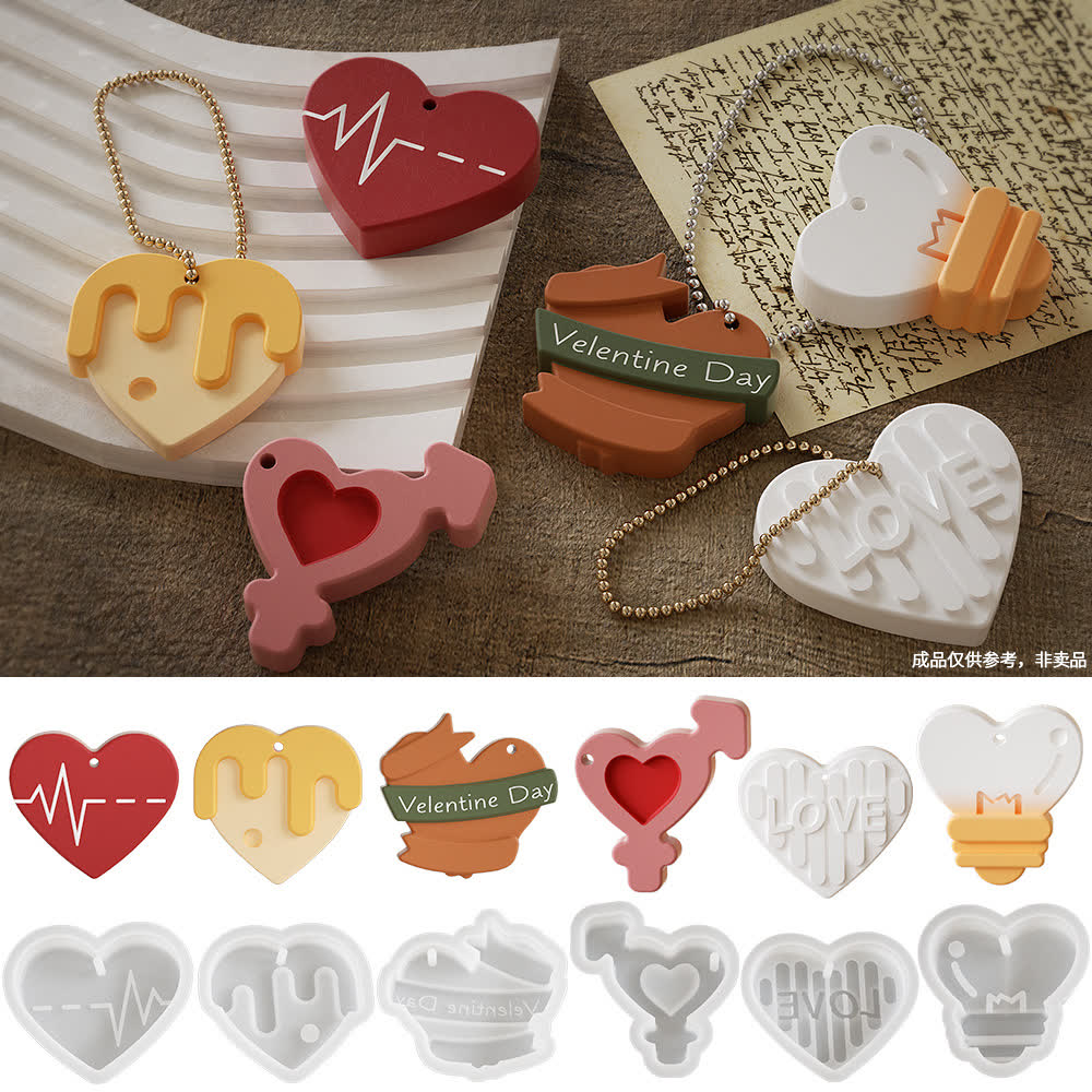 Heart Hanging Tag Pendant Mold (WYD-419)