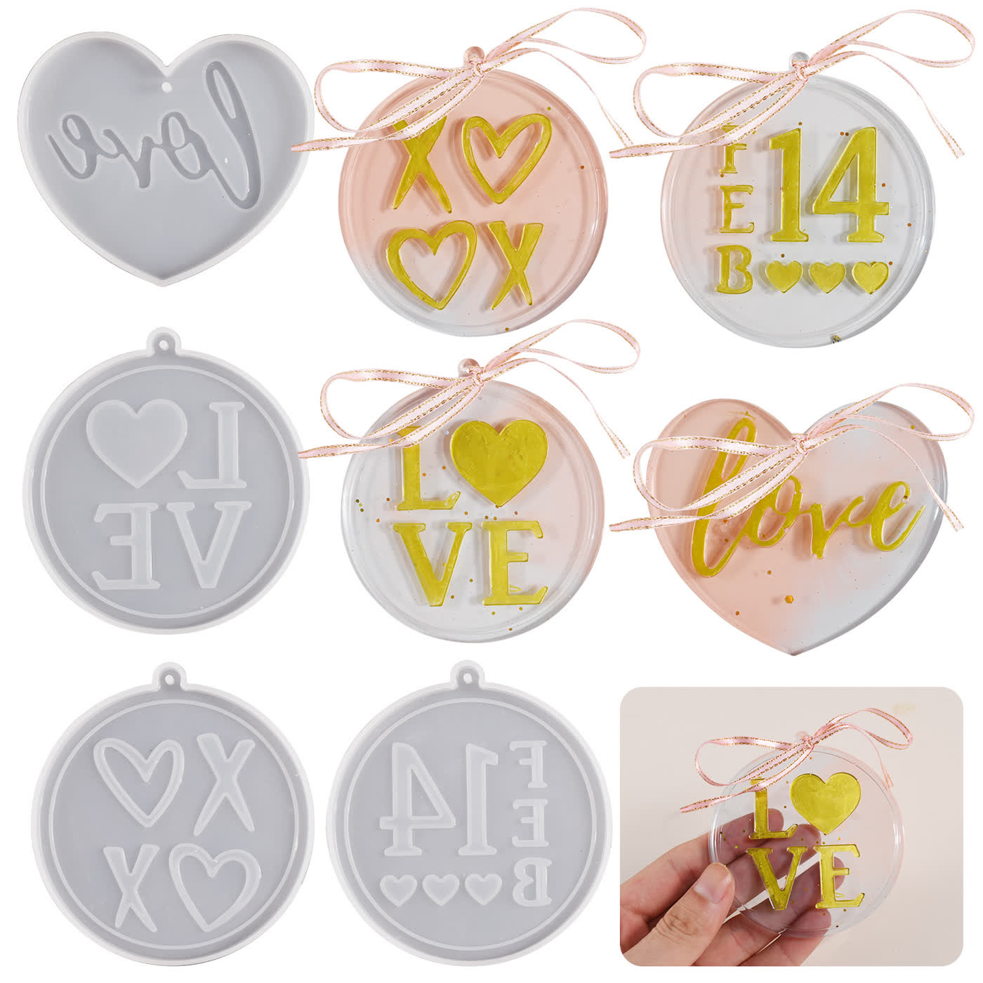 Heart Round Pendant Mold (WYD-401)