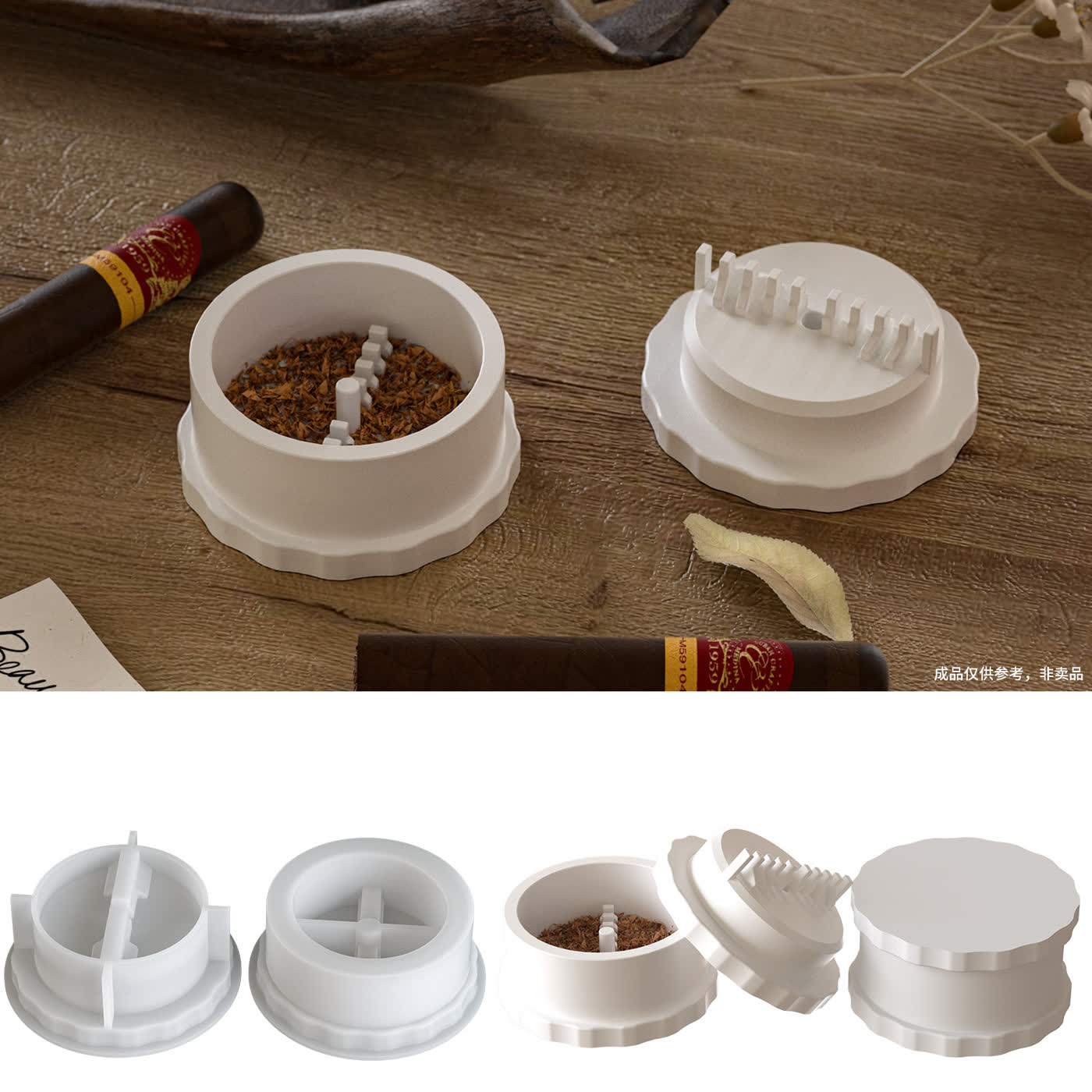 Herb Grinder Leaf Gypsum Mold (WYD-217)