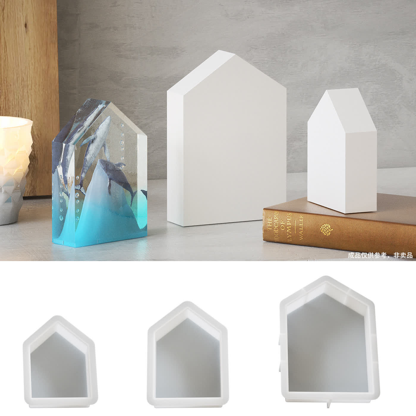 House Bookend Candle Mold (WYD-153)