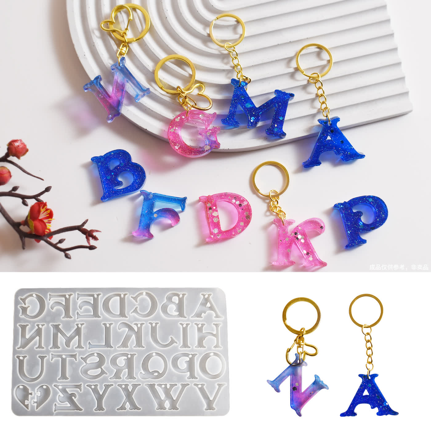 Irregular Alphabet Pendant Mold (WYD-394)