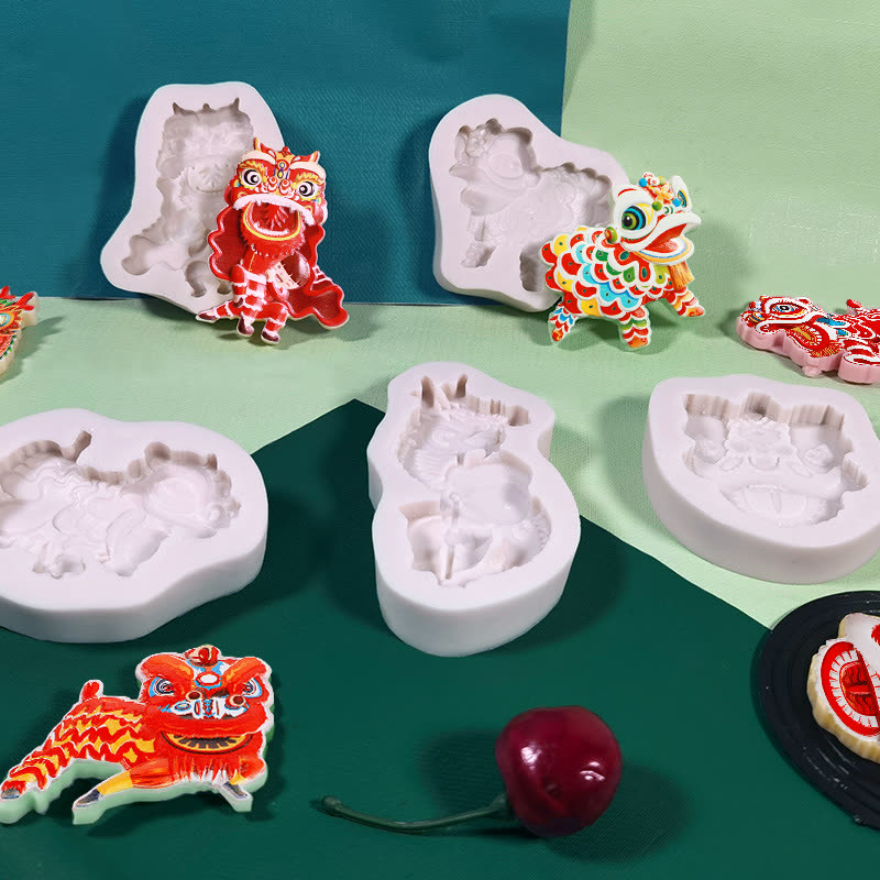 Lion Dance Fondant Mold (WYD-546)
