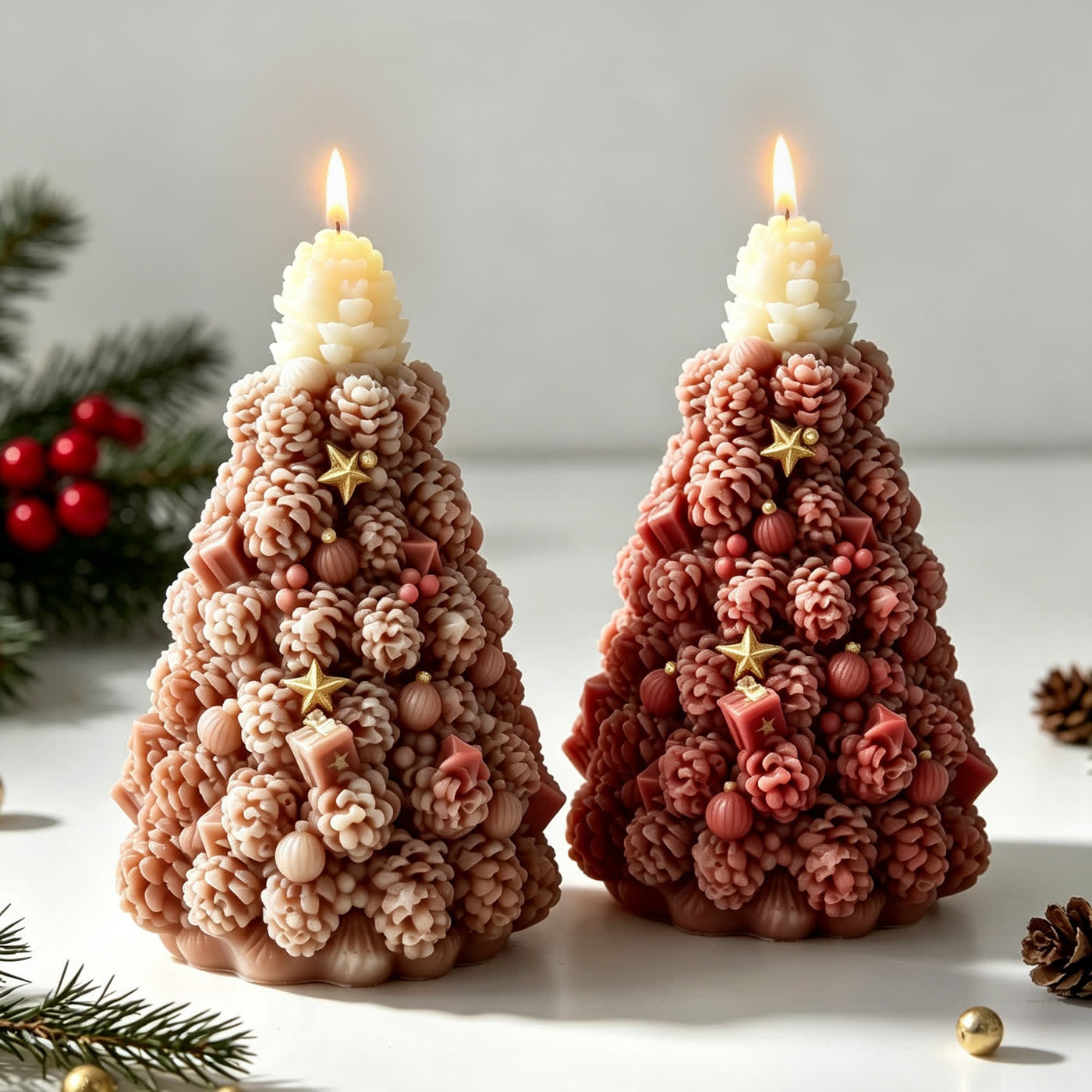 Pinecone Christmas Tree Candle Mold (WYD-014)