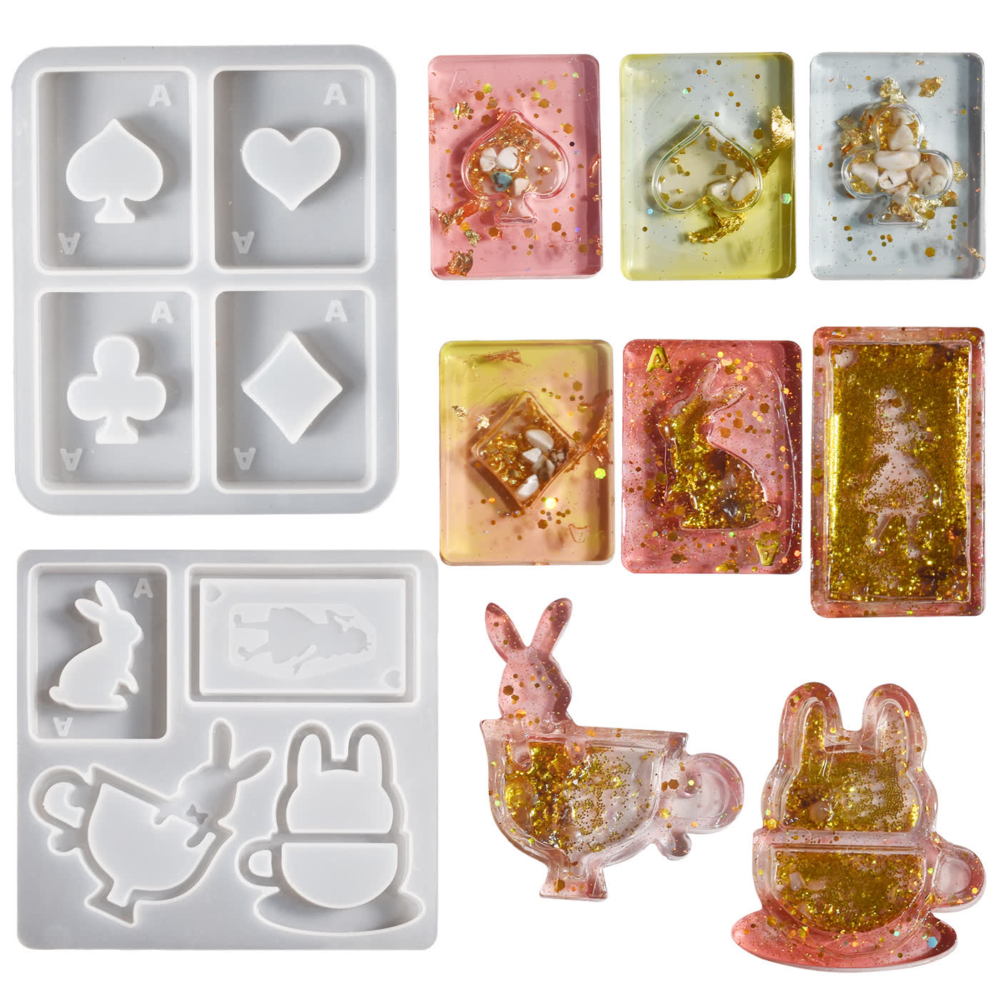 Playing Card Alice Pendant Mold (WYD-378)