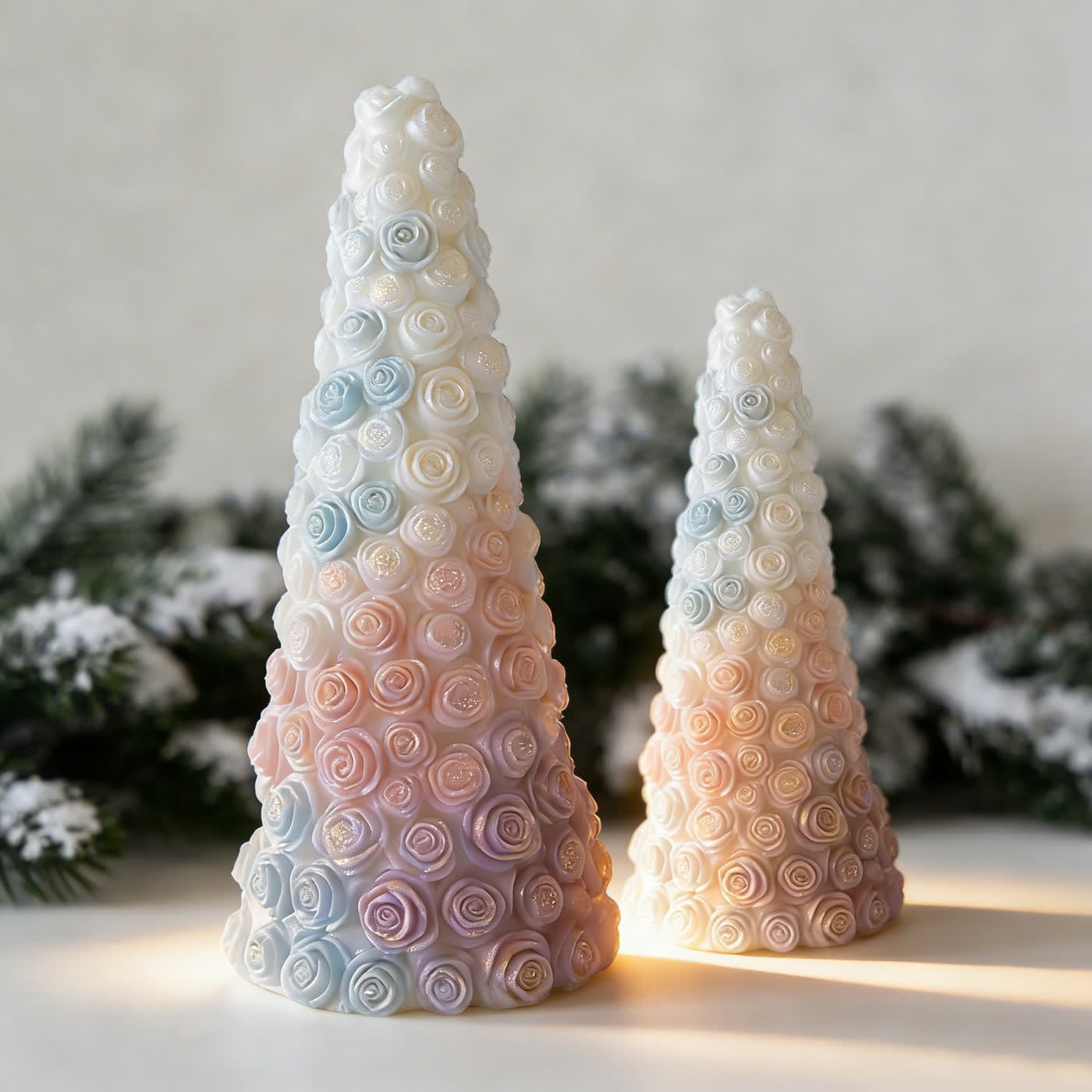 Rose Pillar Christmas Candle Mold (WYD-019)