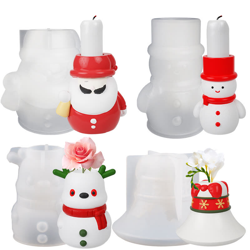 Santa Snowman Vase Mold (WYD-762)