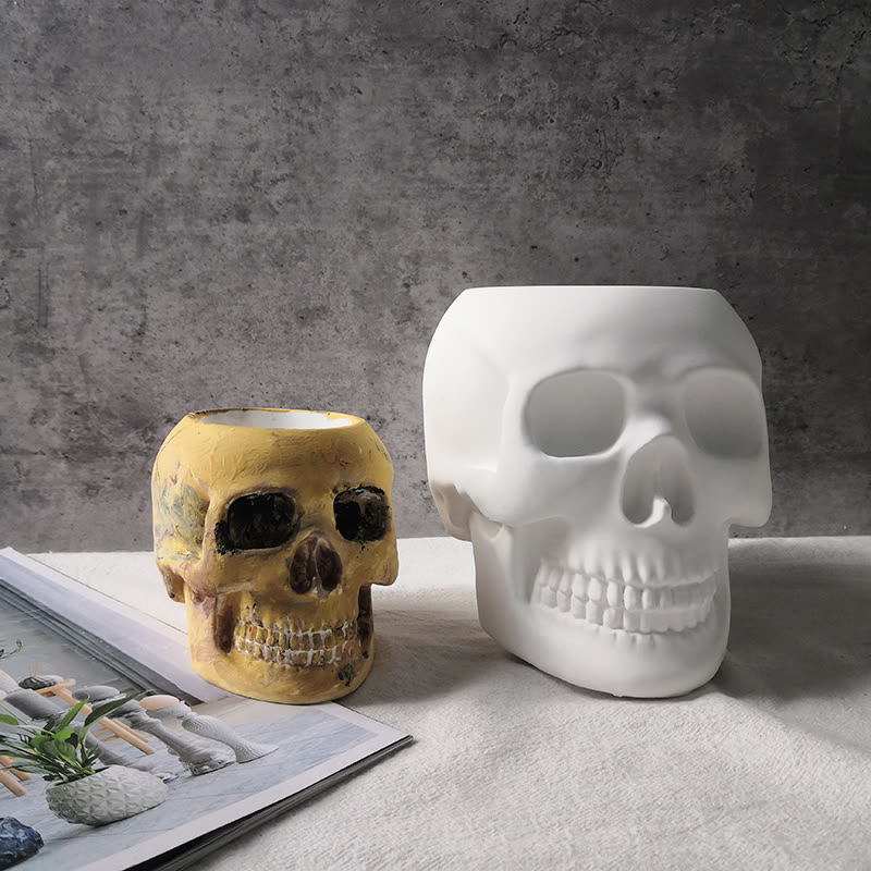 Skull Flowerpot Vase Mold (WYD-759)