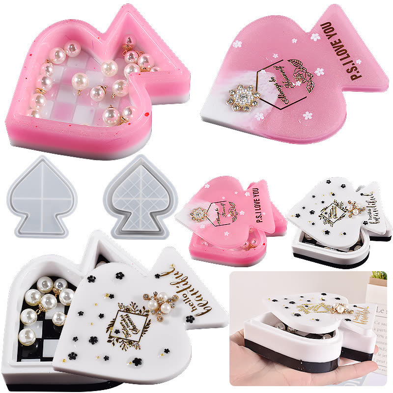 Spade Ace Peach Heart Storage Box Mold (WYD-741)