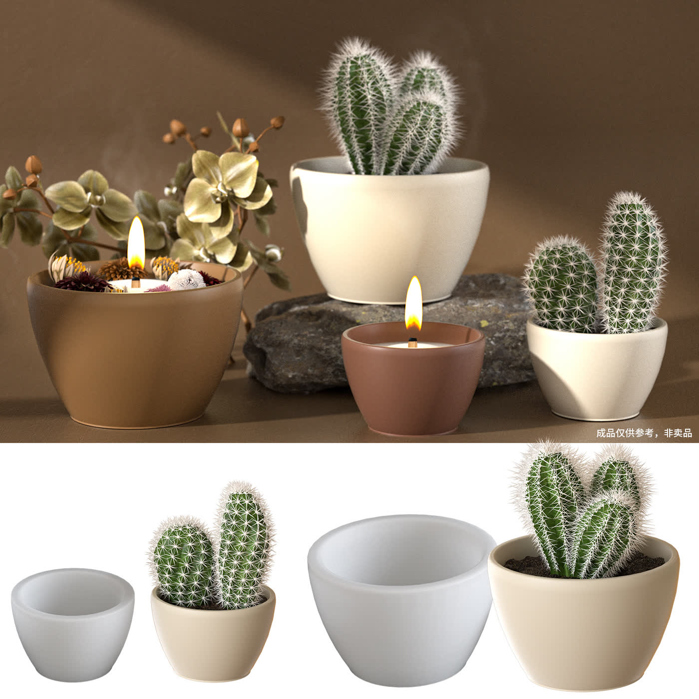 Storage Bowl Flowerpot Candle Mold (WYD-041)