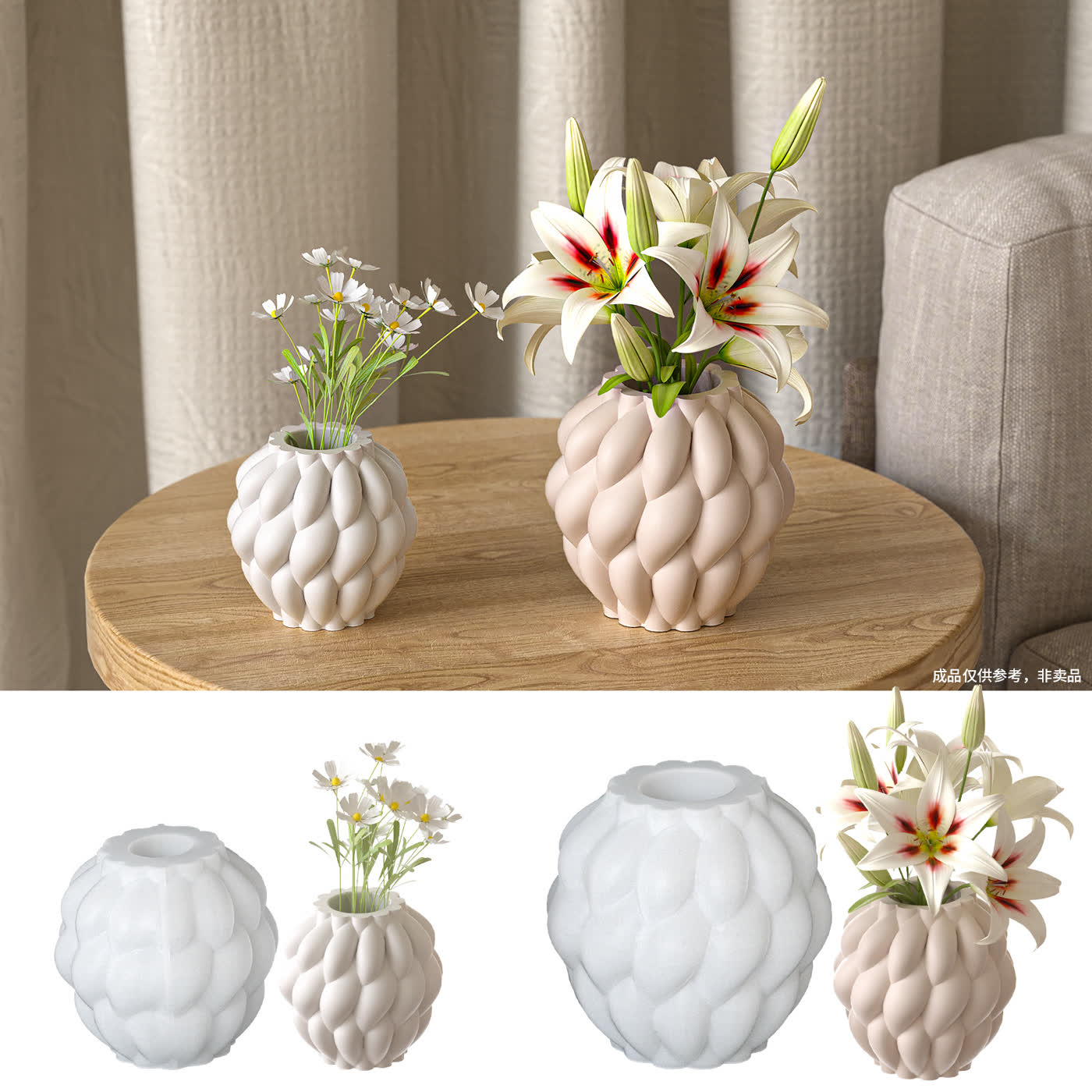 Storage Box Vase Gypsum Mold (WYD-201)