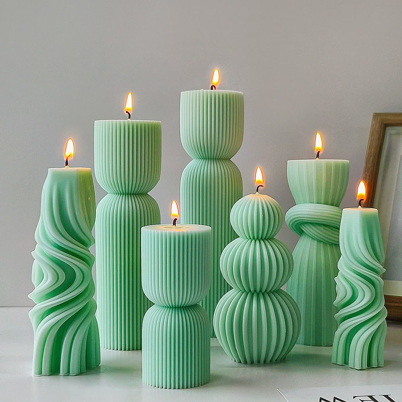 Stripe Cylinder Candle Mold (WYD-143)