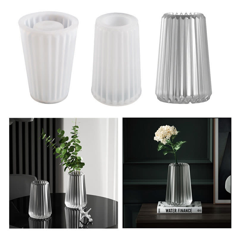 Stripe Pen Holder Vase Mold (WYD-763)