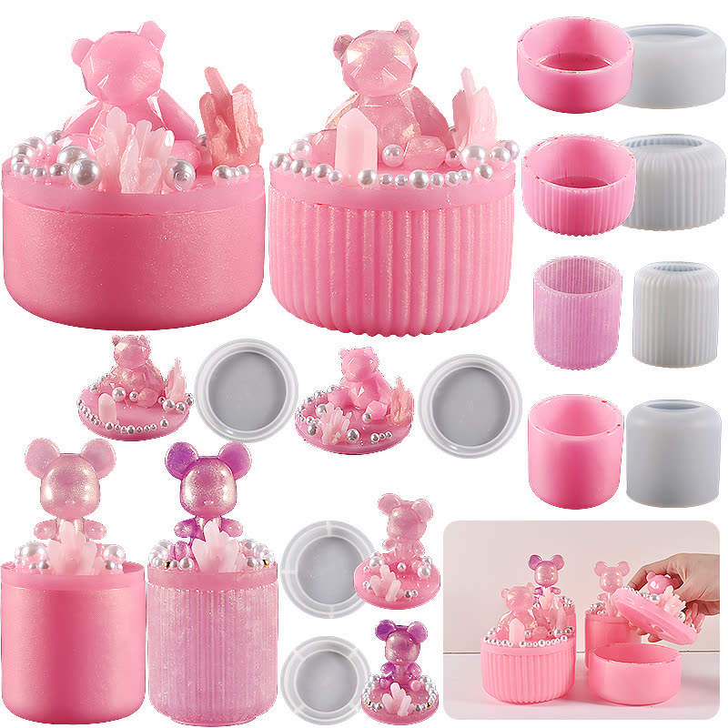 Stripe Storage Jar Storage Box Mold (WYD-738)