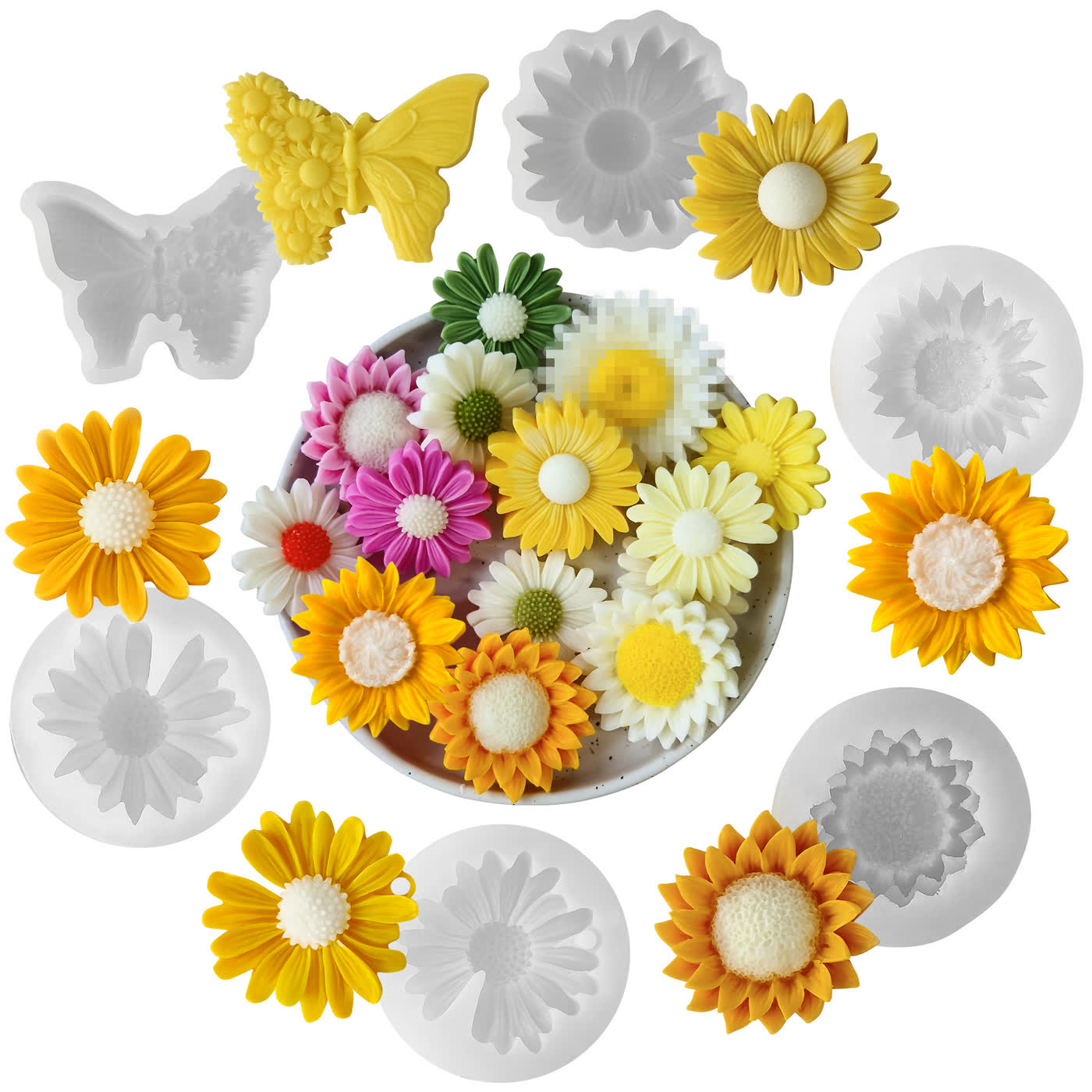 Sunflower Daisy Candle Mold (WYD-049)