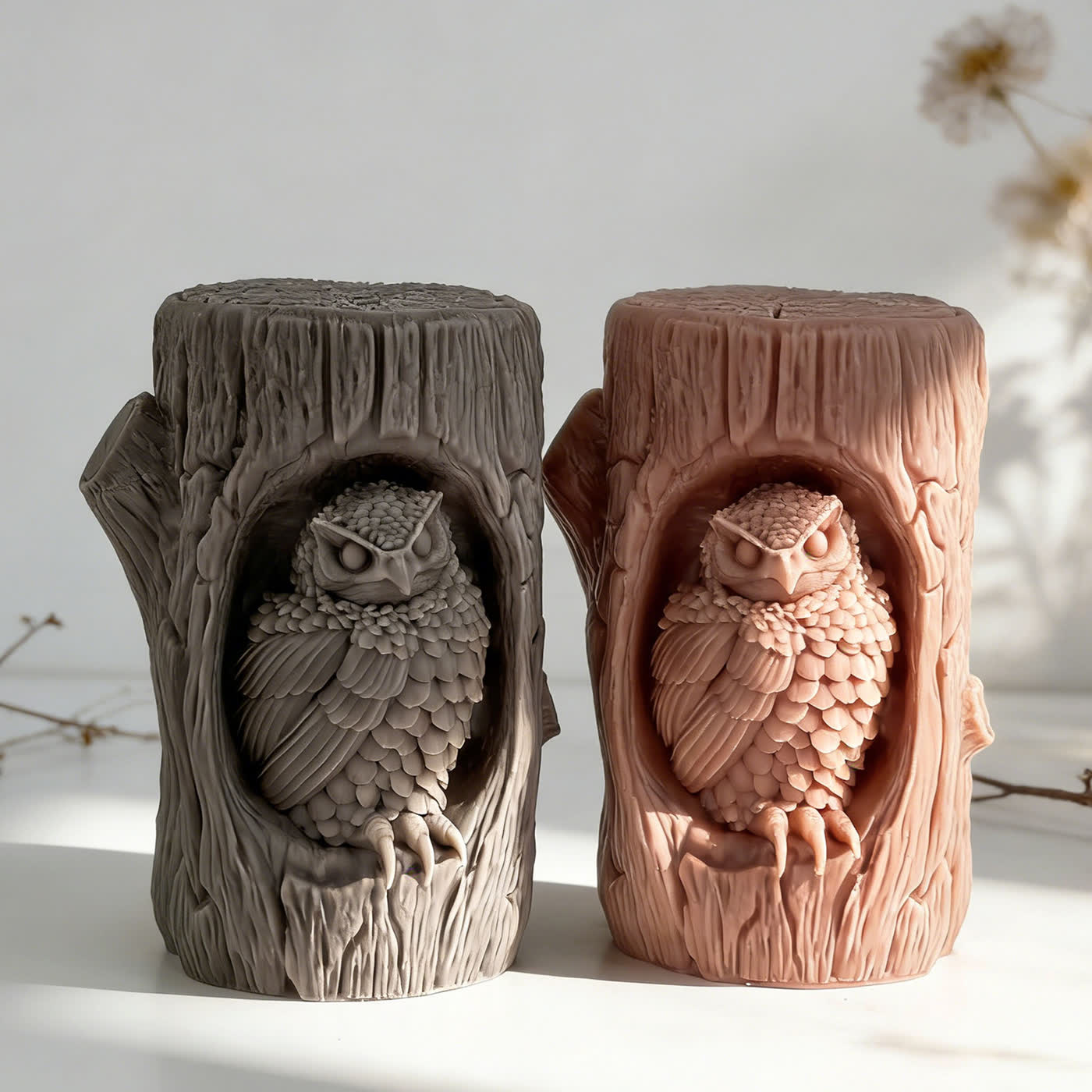 Tree Stump Owl Candle Mold (WYD-103)