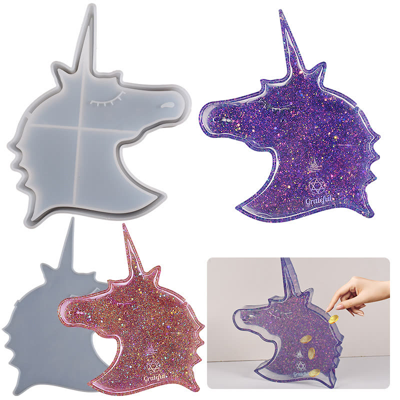 Unicorn Piggy Bank Storage Box Mold (WYD-736)