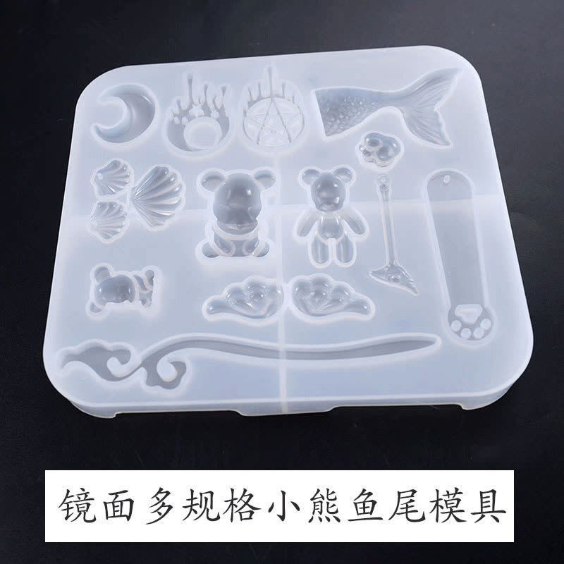 Violent Bear Fishtail Bookmark Mold (WYD-789)