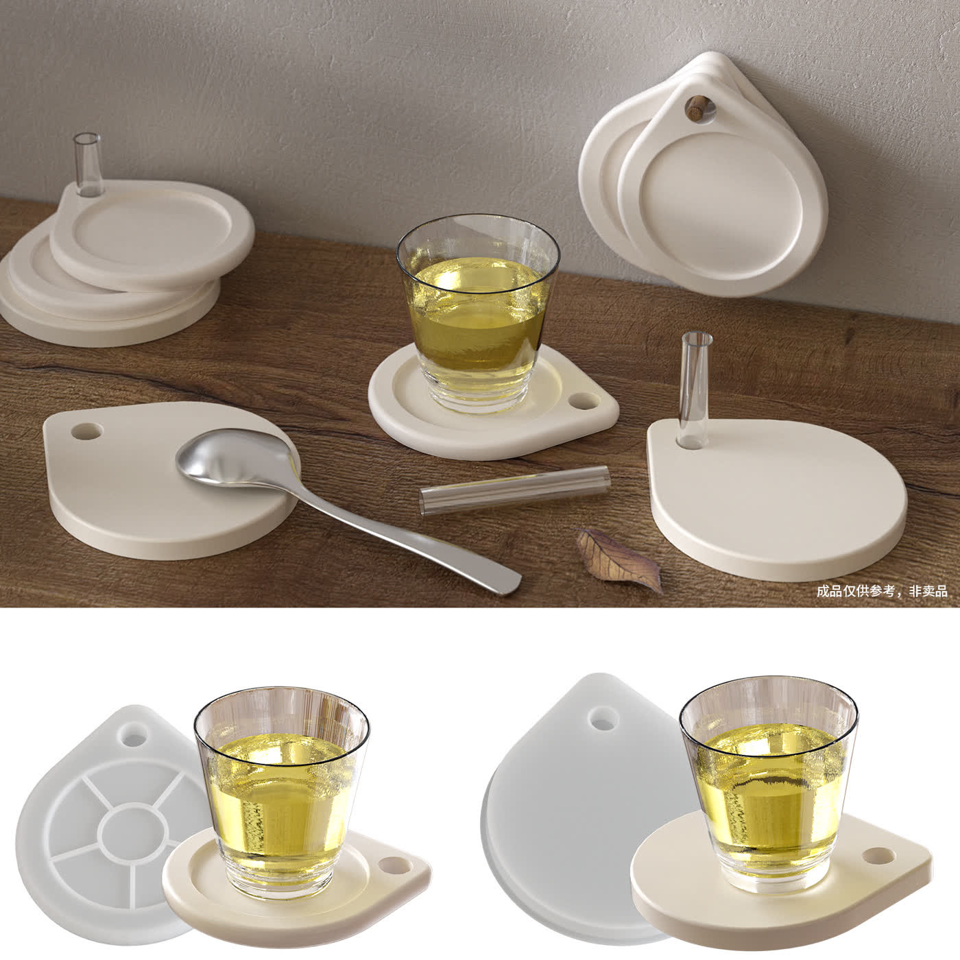 Waterdrop Coaster Gypsum Mold (WYD-203)
