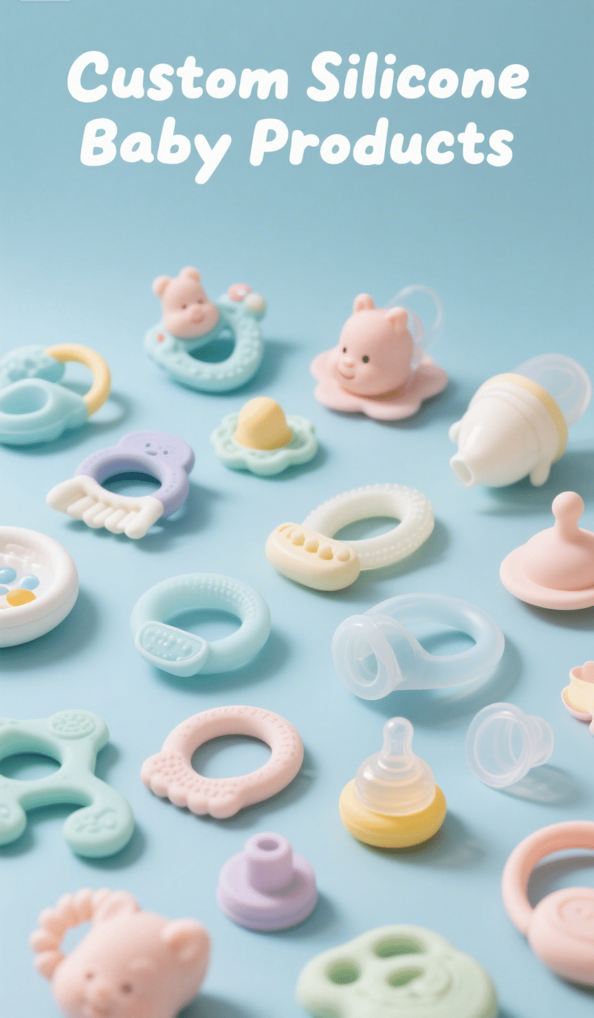 Custom silicone mom-and-baby parts
